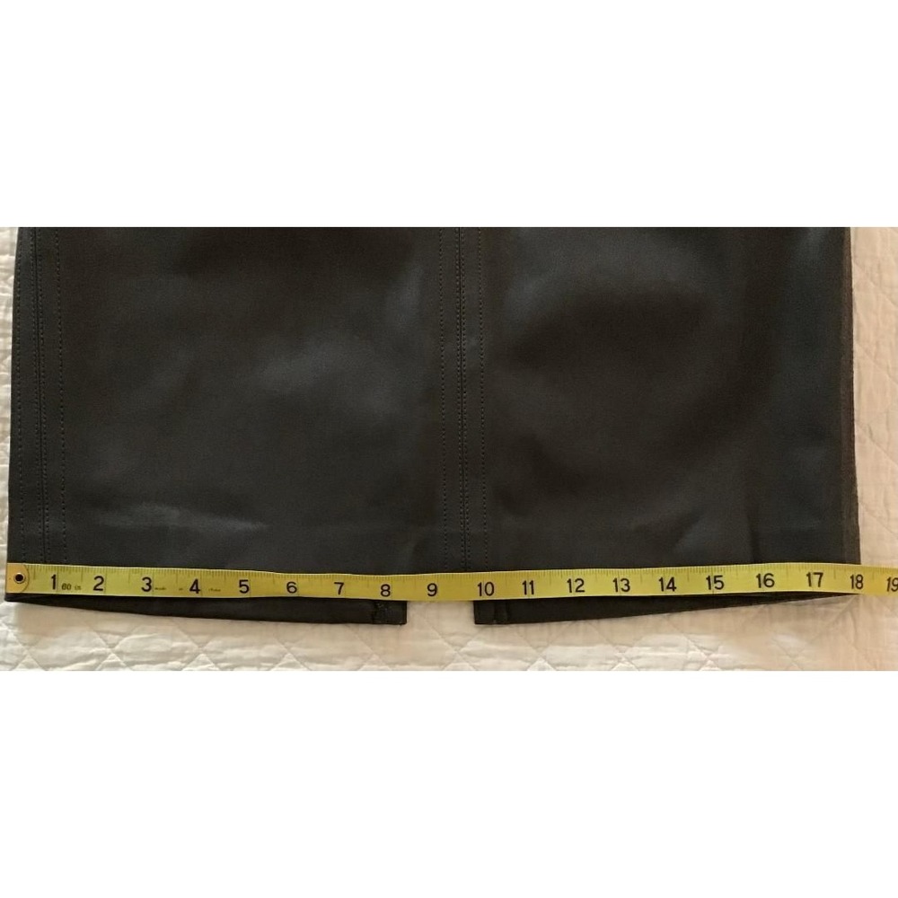 NWT Ann Taylor Faux Leather Pencil Skirt Size 4 Gray High Waist Capsule Wardrobe - Picture 12 of 15